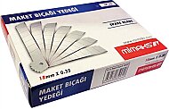 MİMAKS SP-35 GENİŞ MAKET BIÇAĞI YEDEĞİ 10LU 18mm - MİMAKS