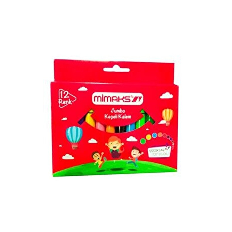 MİMAKS JFY-4513 JUMBO KEÇELİ KALEM 12 RENK