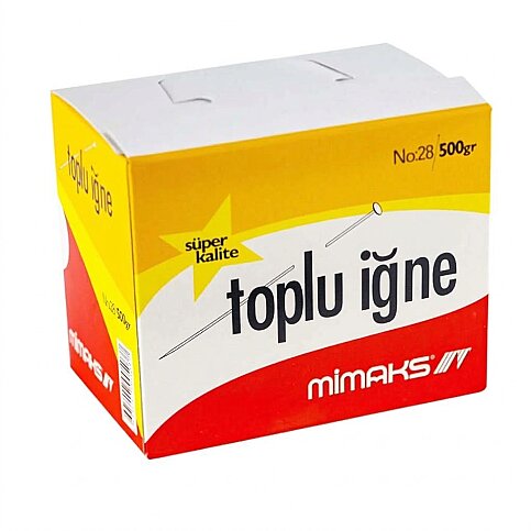 MİMAKS Tİ-500 NİKELLİ TOPLU İĞNE 500gr KUTU - 1