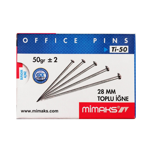 Mimaks Nikelli Toplu İğne 50Gr Kutu (Tı50) - 1