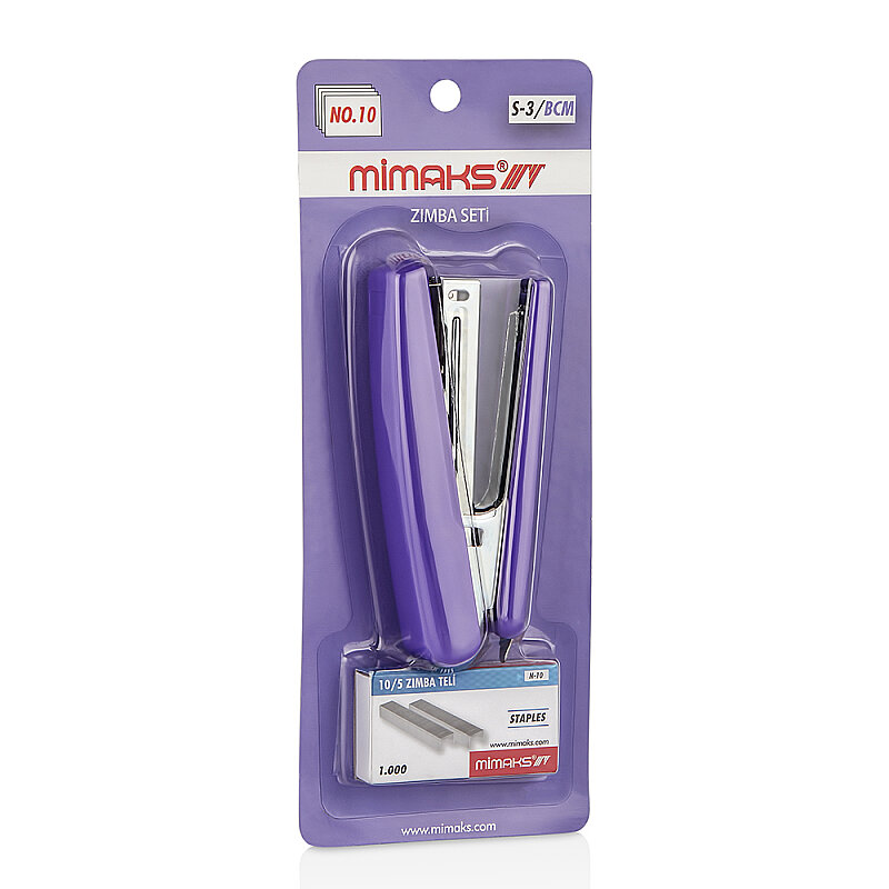 MİMAKS S3/BCM ZIMBA MAKİNESİ+ZIMBA TELİ SETİ NO:10 12 SAYFA MOR BLİSTER