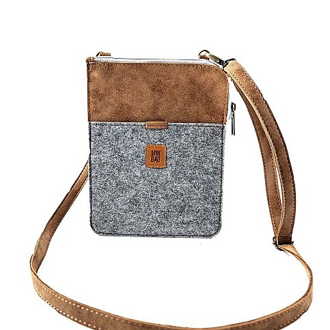 ÖNDER MİNBAG 538-04 MESSENGER ASKILI KEÇE ÇANTA GRİ - 1
