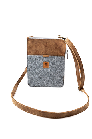 Önder Minbag 538-04 Messenger Askılı Keçe Çanta Gri - 2