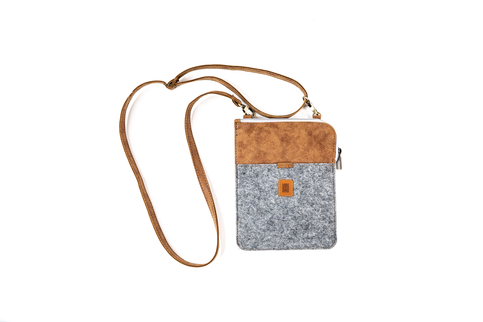 Önder Minbag 538-04 Messenger Askılı Keçe Çanta Gri - 4