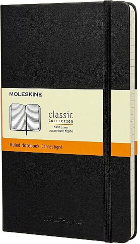 MOLESKİNE QP012 KLASİK SERT KAPAK DEFTER ÇİZGİLİ 192 YAPRAK SİYAH - 1