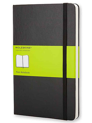 MOLESKİNE QP012 KLASİK SERT KAPAK DEFTER 9x14 DÜZ 192 YAPRAK SİYAH - 1