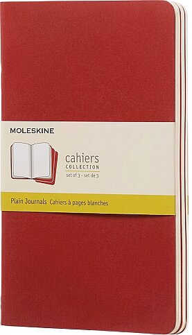 MOLESKİNE CH111 CAHİER DEFTER 9x14 ÇİZGİLİ 64 YAPRAK KIRMIZI 3LÜ - 1