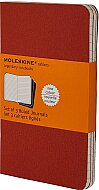 MOLESKİNE CH116VF CAHİER DEFTER 13x21 ÇİZGİLİ 80 YAPRAK BORDO 3LÜ - MOLESKİNE