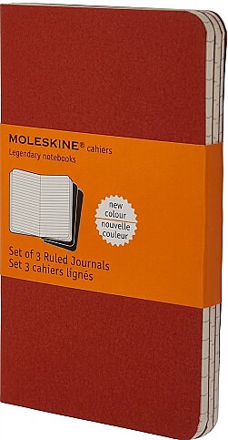 MOLESKİNE CH116VF CAHİER DEFTER 13x21 ÇİZGİLİ 80 YAPRAK BORDO 3LÜ - 1
