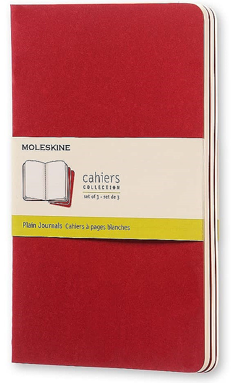 MOLESKİNE CH118 CAHİER DEFTER 13x21 DÜZ 80 YAPRAK KIRMIZI 3LÜ