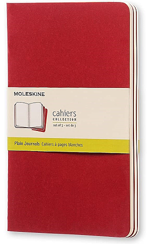 MOLESKİNE CH118 CAHİER DEFTER 13x21 DÜZ 80 YAPRAK KIRMIZI 3LÜ - 1