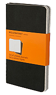 MOLESKİNE QP311 CAHİER DEFTER 9x14 ÇİZGİLİ 64 YAPRAK SİYAH 3LÜ - MOLESKİNE