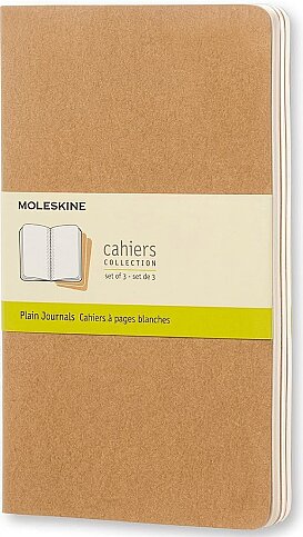 MOLESKİNE QP418 CAHİER DEFTER 13x21 DÜZ 64 YAPRAK KRAFT 3LÜ - 1