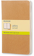 MOLESKİNE QP418 CAHİER DEFTER 13x21 DÜZ 64 YAPRAK KRAFT 3LÜ - MOLESKİNE