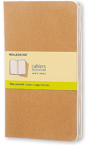 MOLESKİNE QP418 CAHİER DEFTER 13x21 DÜZ 64 YAPRAK KRAFT 3LÜ - 1