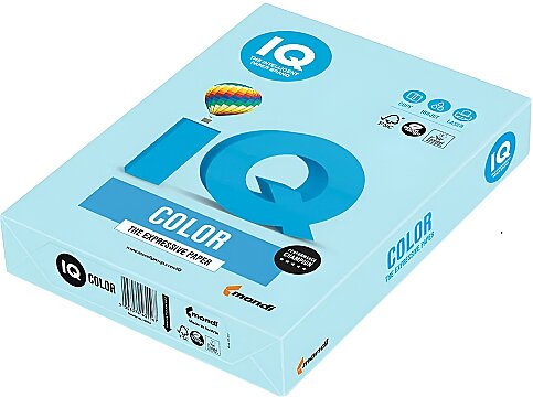 MONDİ İQ RENKLİ FOTOKOPİ KAĞIDI A4 80gr ORTA MAVİ 500LÜ (NE1332-MB30) - 1