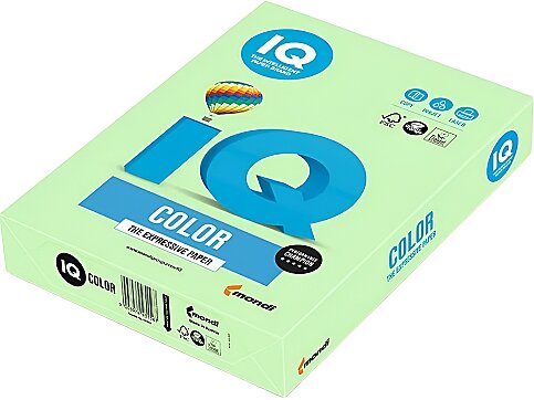 MONDİ İQ RENKLİ FOTOKOPİ KAĞIDI A4 80gr ORTA YEŞİL 500LÜ (NE1327-MG28) - 1