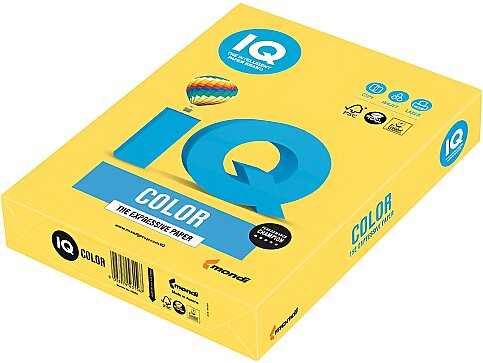 MONDİ İQ RENKLİ FOTOKOPİ KAĞIDI A3 80gr KOYU SARI 500LÜ (NE1500-CY39) - 1