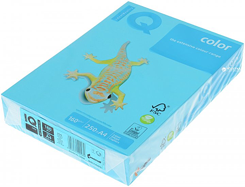 MONDİ İQ RENKLİ FOTOKOPİ KAĞIDI A4 160gr DENİZ MAVİSİ 250Lİ (NE1600-AB48) - 1