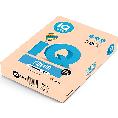 MONDİ İQ RENKLİ FOTOKOPİ KAĞIDI A4 80gr SOMON 500LÜ (NE1323-SA24) - 1