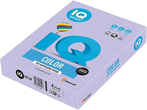 MONDİ İQ RENKLİ FOTOKOPİ KAĞIDI A4 80gr LAVANTA 500LÜ (NE1338-LA12) - 1