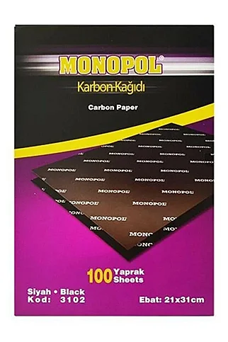 MONOPOL 3102 KARBON KAĞIDI SİYAH 100LÜ - 1