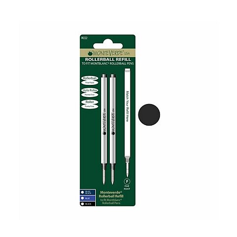 Monteverde M222 Montblanc Roller Kalem Yedeği F Siyah 2li (Mvm222S) - 2