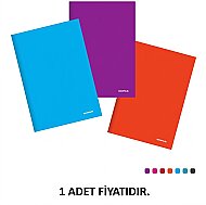 MOPAK PASTEL PLASTİK KAPAK DEFTER A4 ÇİZGİLİ 80 YAPRAK - MOPAK