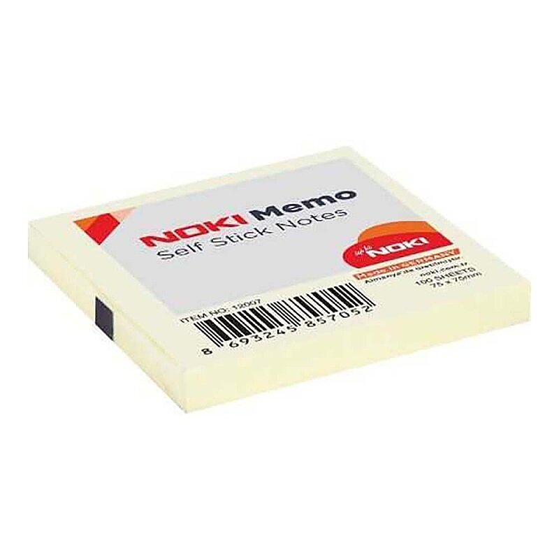 NOKİ 12007 MEMO YAPIŞKANLI NOT KAĞIDI 75x75 100 YAPRAK SARI