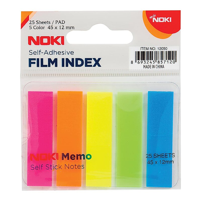 NOKİ 12050 MEMO FİLM İNDEKS İŞARET BANDI 100 YAPRAK 5 RENK