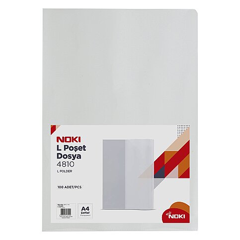 NOKİ 4810-110 L POŞET DOSYA ŞEFFAF 100LÜ - 1