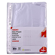 NOKİ 4830-ECO ECO DELİKLİ POŞET DOSYA A4 100LÜ - NOKİ