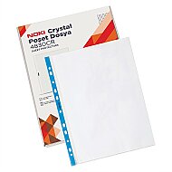 NOKİ 4830CR DELİKLİ POŞET DOSYA A4 MAVİ ŞERİTLİ 100LÜ - NOKİ