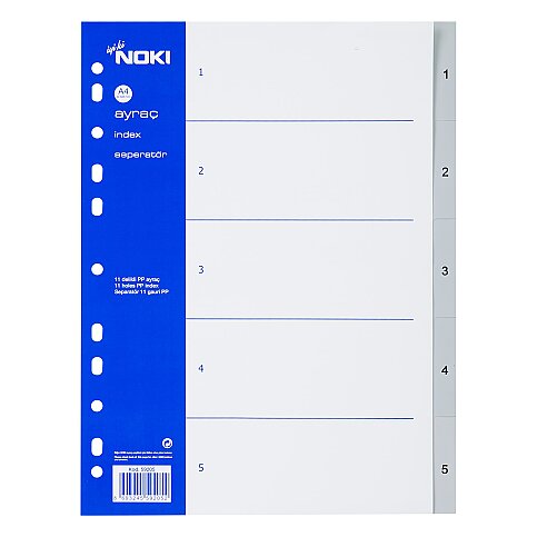 NOKİ 59205 PLASTİK AYRAÇ A4 1-5 RAKAM - 1