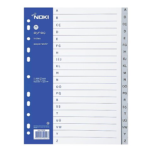 NOKİ 59229 PLASTİK AYRAÇ A4 A-Z HARF - 1