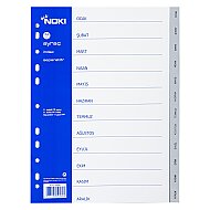 NOKİ 59280 PLASTİK AYRAÇ A4 AYLAR OCAK-ARALIK - NOKİ