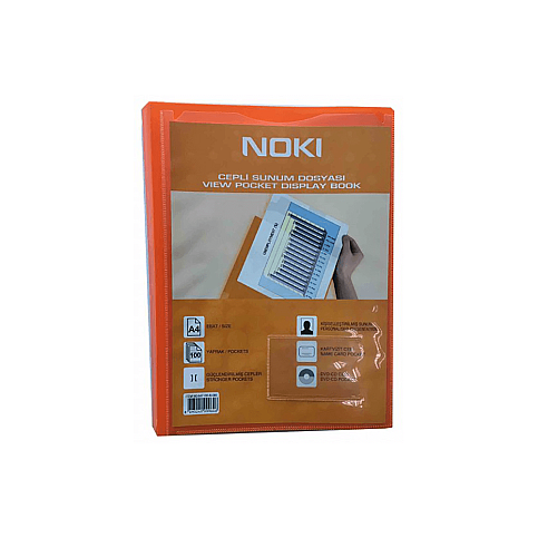 NOKİ 641100-N-080 CEPLİ SUNUM DOSYASI A4 KIRMIZI 100LÜ - 1