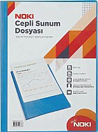 NOKİ 641100-N-130 CEPLİ SUNUM DOSYASI A4 MAVİ 100LÜ - NOKİ
