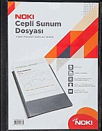 NOKİ 641100-N CEPLİ SUNUM DOSYASI A4 SİYAH 100LÜ - NOKİ