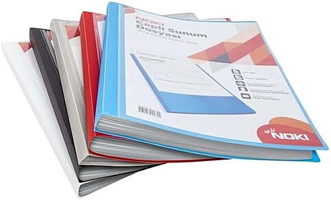 NOKİ 64130-N-130 CEPLİ SUNUM DOSYASI A4 MAVİ 30LU - 1