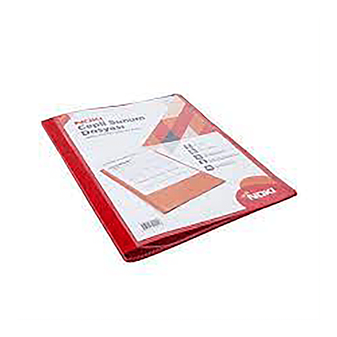 NOKİ 64140-N-080 CEPLİ SUNUM DOSYASI A4 KIRMIZI 40LI - 1