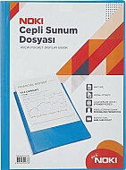 NOKİ 64140-N-130 CEPLİ SUNUM DOSYASI A4 MAVİ 40LI - NOKİ
