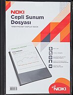 NOKİ 64140-N-190 CEPLİ SUNUM DOSYASI A4 SİYAH 40LI - NOKİ