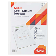 NOKİ 64160-N CEPLİ SUNUM DOSYASI A4 BEYAZ 60LI - NOKİ