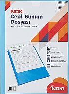NOKİ 64160-N-130 CEPLİ SUNUM DOSYASI A4 MAVİ 60LI - NOKİ