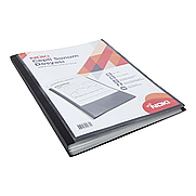 NOKİ 64160-N CEPLİ SUNUM DOSYASI A4 SİYAH 60LI - NOKİ