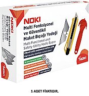 NOKİ 6600 GÜVENLİKLİ GENİŞ MAKET BIÇAĞI YEDEĞİ 60x19mm 10LU - NOKİ