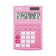 NOKİ H-MC010 MASA ÜSTÜ HESAP MAKİNESİ 12 HANE PEMBE - NOKİ