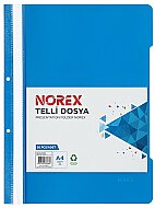 NOREX UL50T-130 TELLİ DOSYA MAVİ 50Lİ - NOREX