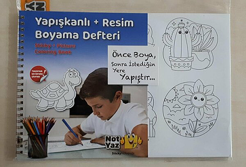 NOT YAZ RB-0332 YAPIŞKANLI DESENLİ RESİM VE BOYAMA DEFTERİ (RB-0332) - 1